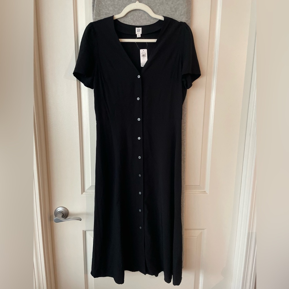 Black Button-Up Dress
